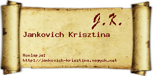 Jankovich Krisztina névjegykártya