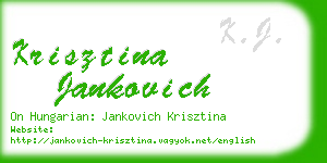 krisztina jankovich business card
